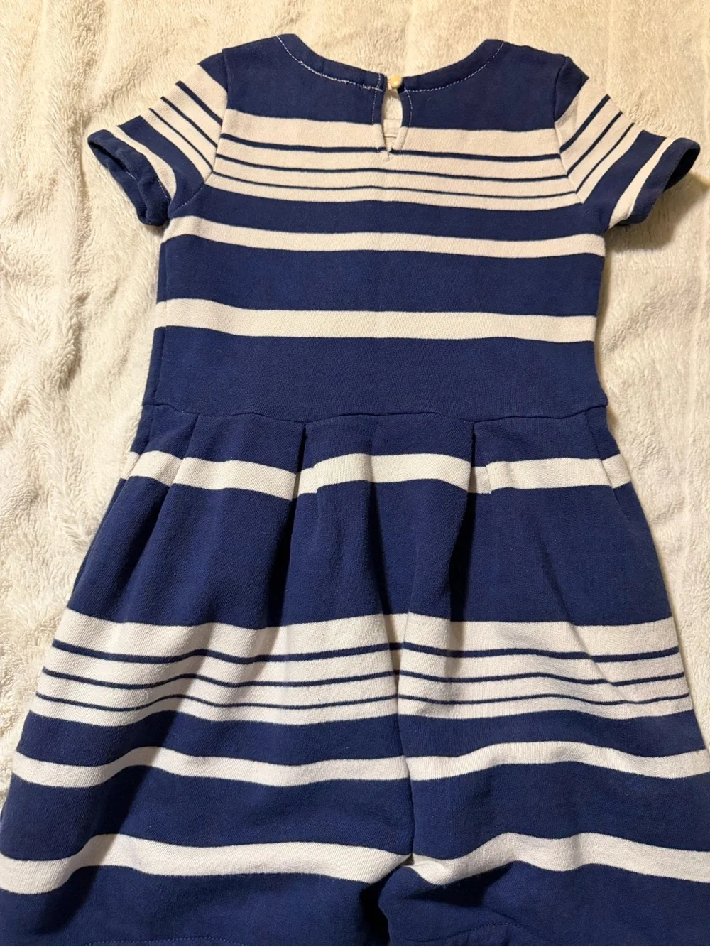 Crewcuts Navy and White Striped Fit-and-Flare Dress